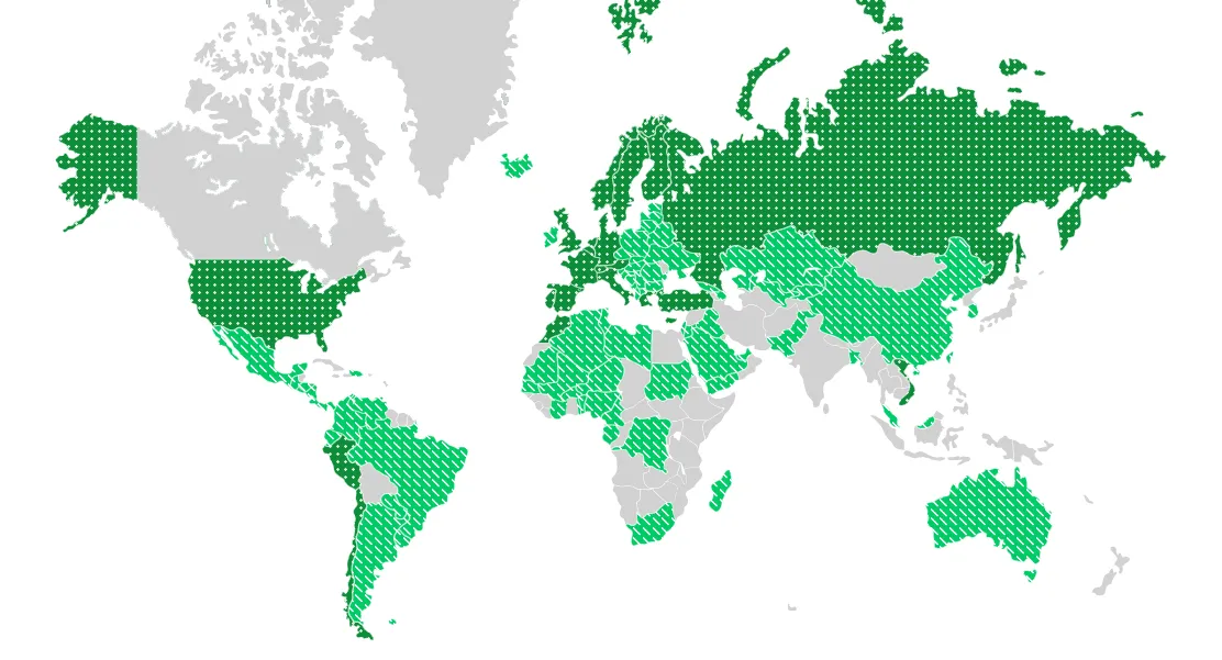 Una mappa cliccabile dei contatti del gruppo Italfarmaco in tutto il mondo